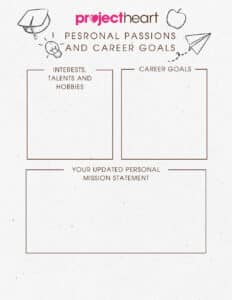 Activity: Personal Passions and Career Goals - Student Worksheet